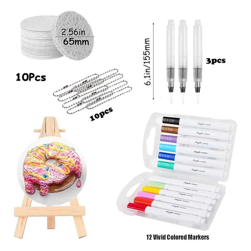 Фото ABKS-Magic Puffy Paint, волшебная губка для рисования на холсте, набор для рисования с текстурой пушистого попкорна, ручки для рисования пузырьками своими руками №2