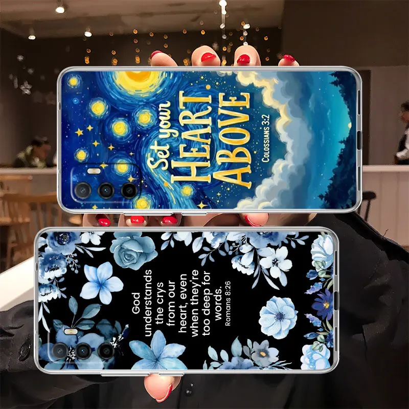 Фото Чехол FX9 с библейским стихом и изображением Иисуса Христа для LG K22 K30 K40 K40S K41 K42 K50 K50S K51 K51S K52 K61 K62 K71 K92 Q60 Q61 V40 V50 V60 №5