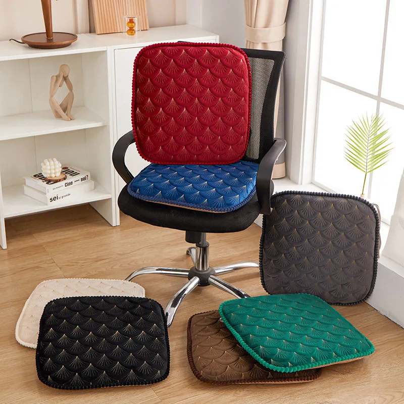 

Round Square Dining Chair Cushion Creative Geometric Abstract Office Floor Cushion Dutch Velvet Futon Cushion Solid Color