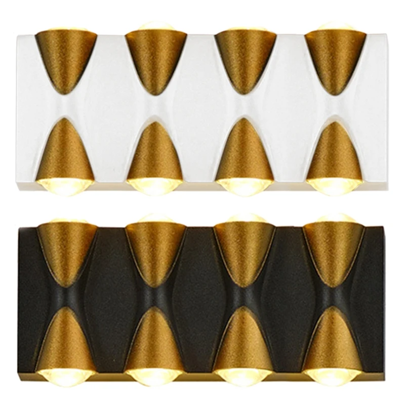 

Wall Light Indoor 8W Led Up And Down Wall Lamp Aluminium Modern Sconce Wall Wash Light For Garden Courtyard Warm White