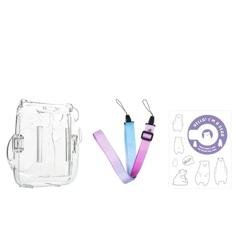 Хрустальный чехол для камеры 3 в 1 сумка хранения фотографий защитный с наклейкой