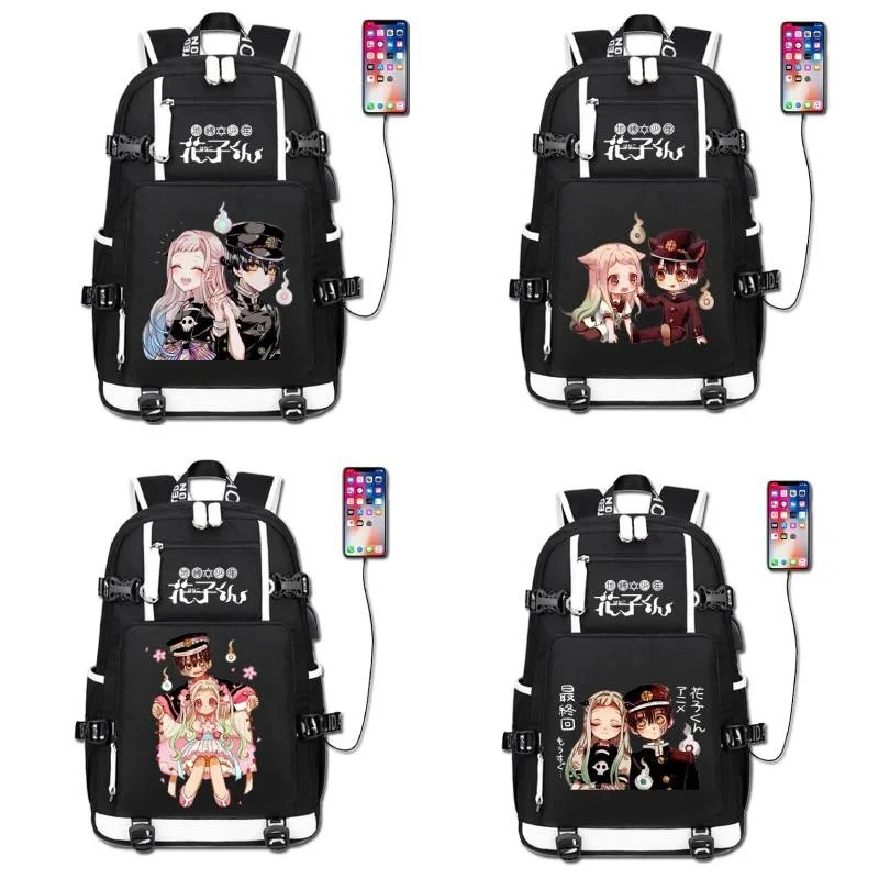 

Anime Toilet-bound Jibaku Shounen Hanako Kun Cosplay Backpack Student School Shoulder Bag Laptop Travel Rucksack Gift