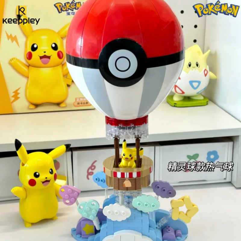 Фото Набор конструкторов Keeppley Pokemon Series: Пикачу, Покебол и воздушный шар |   Сборная коллекционная фигурка в подарок для фанатов №1