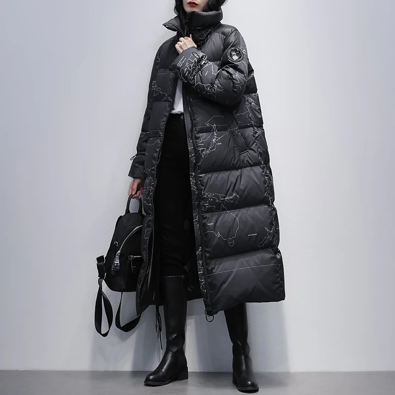 

Женский пуховик с капюшоном, теплая Повседневная куртка-пуховик на белом утином пуху, A100, зима 2023