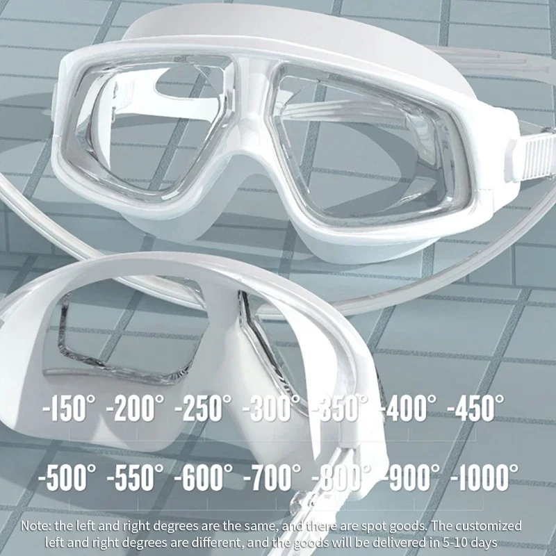 Плавательные очки с противотуманной большой оправой плавательные HD для