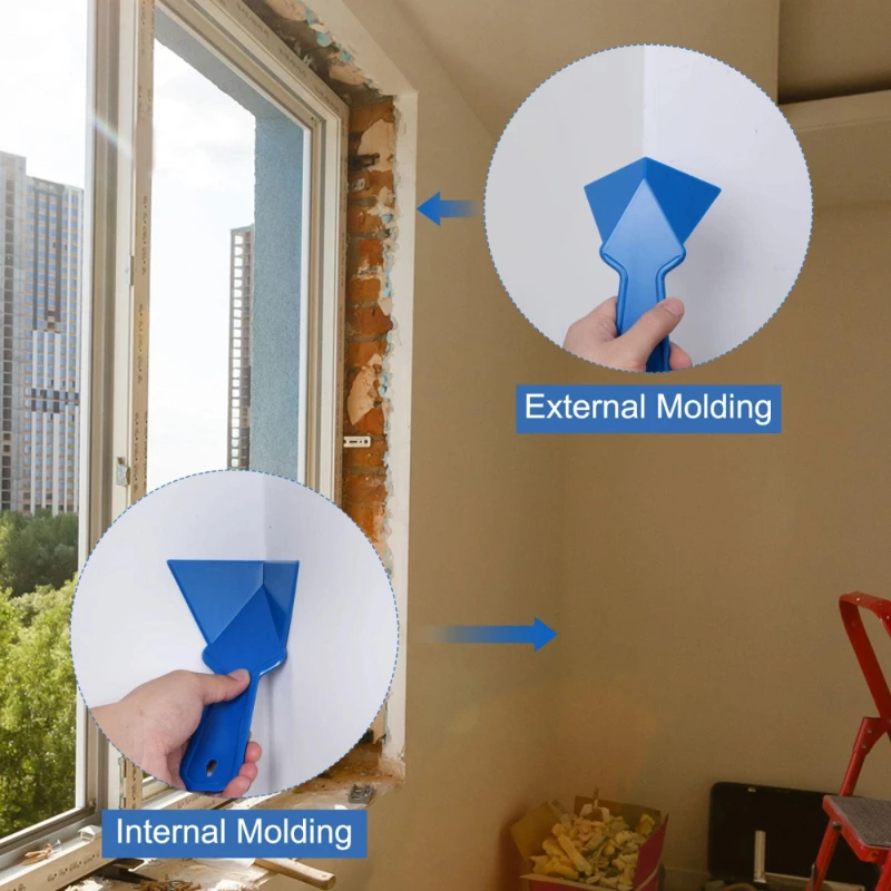 2/5 шт. скребок нож для шпатлевки пластиковый угловой полировщик гипсокартона
