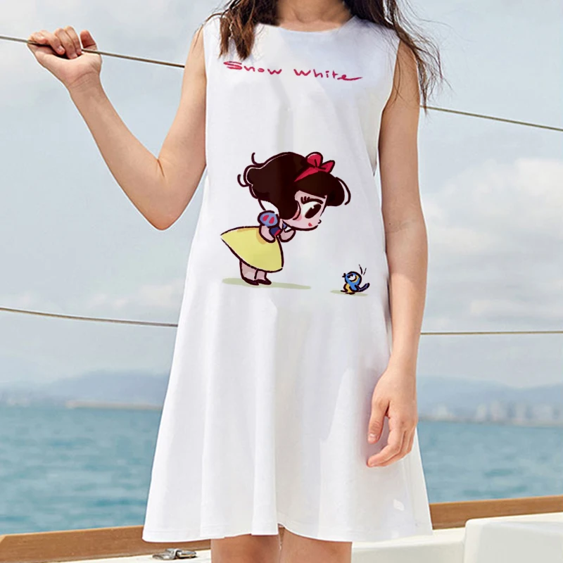 Детское летнее платье с принтом Ариэль Рапунцель на возраст от 3 до 7 лет | Детская