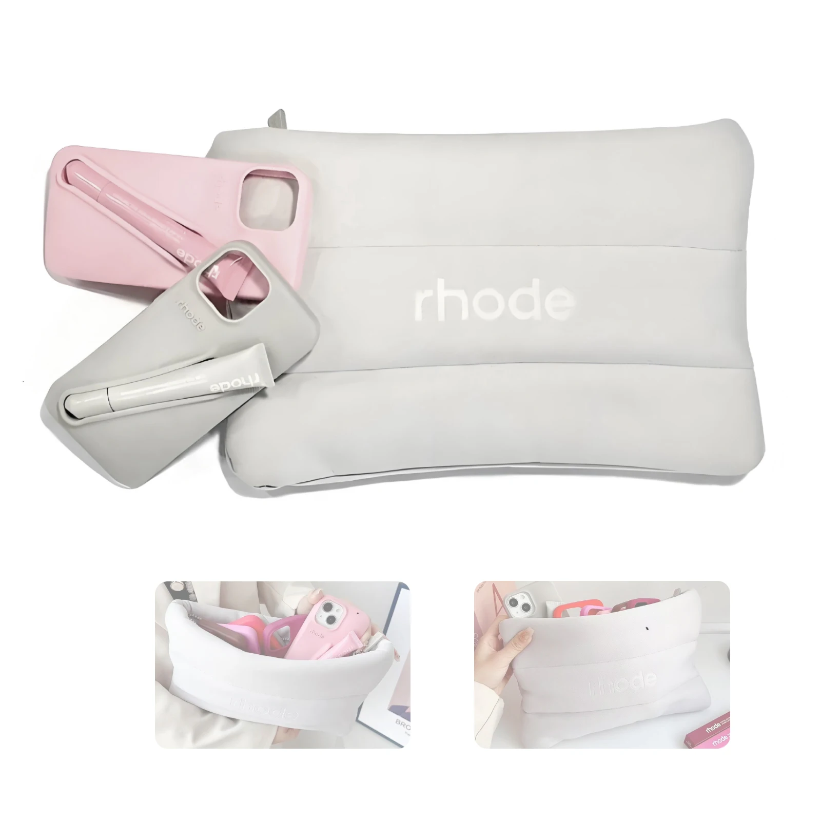 תיק טלפון לנשים מבד עמיד למים לצלילה בענן עם נפח גדול, תיק קוסמטיקה רך עם מרקם רך, כיס אוניברסלי לסמארטפון