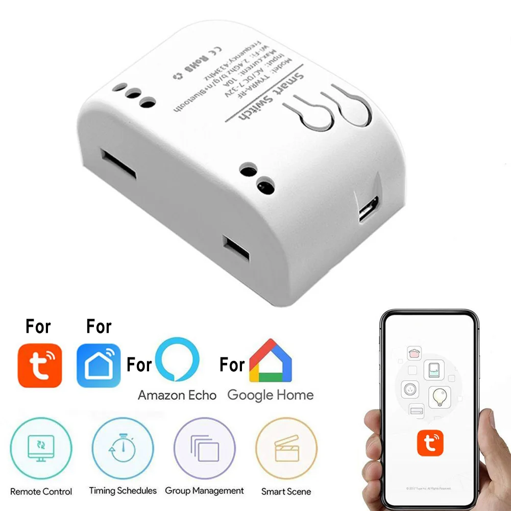 

1pcs Electrical Switches Relay Switch Module Relay 2.4GHz 5v MicroUSb 72*45*30 802.11 B/g/n Plastic Tap/self-close