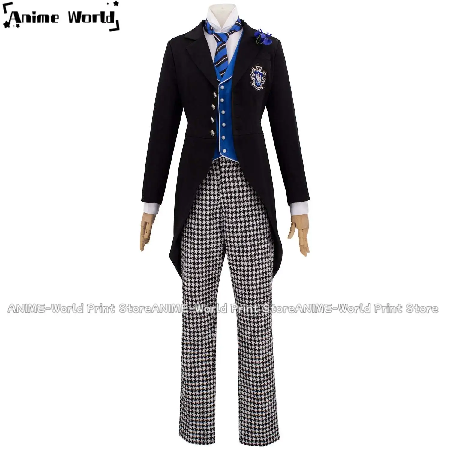 Костюм для косплея черного Батлера общественная школа Арка Лоуренса Bluewer
