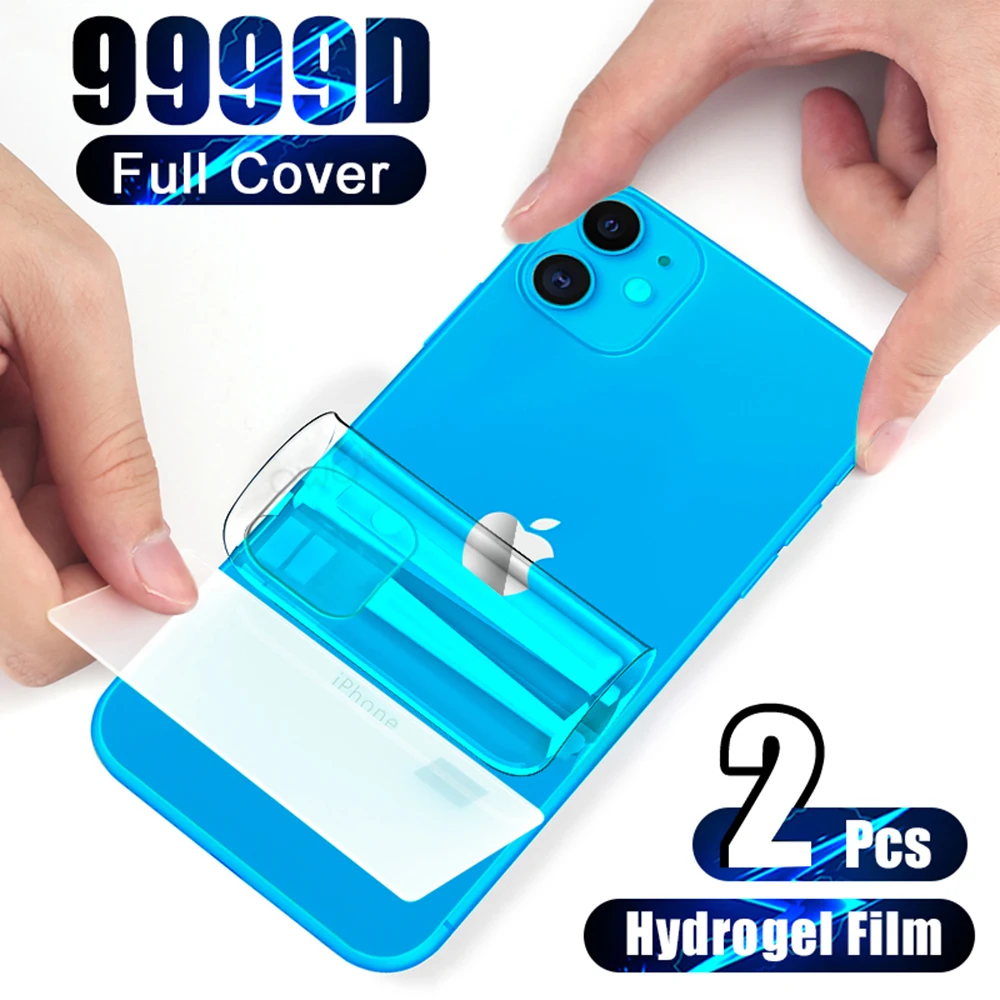 

Гидрогелевая пленка для iPhone 12 13 mini 11 Pro XS MAX X XR, защитная пленка для экрана iPhone 7, 8, 6 Plus, SE, защита задней панели, не стекло, 2 шт.