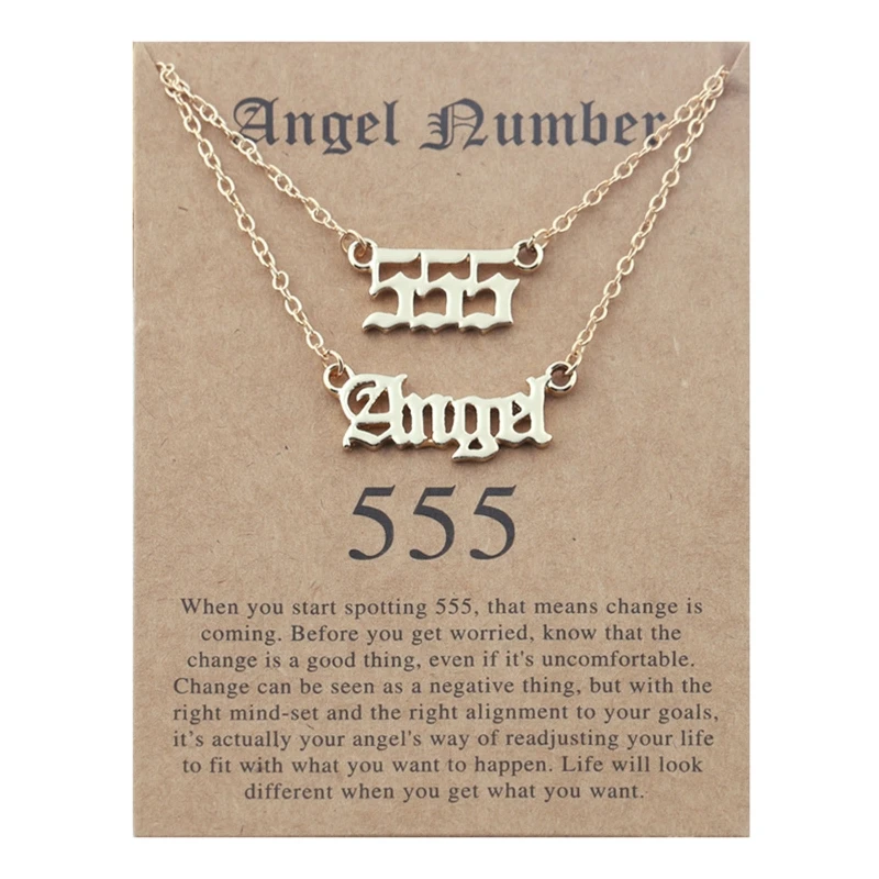 Ожерелье с уникальным номером ангела для женщин ожерелье из 2 частей девочек и