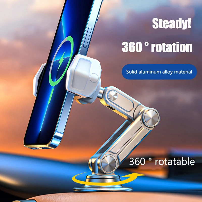 

Multifunctional Car Phone Holder Aluminum 360 Rotatable Phone Bracket In Car GPS Mount Support for Iphone 13 12 Pro Max Samsung