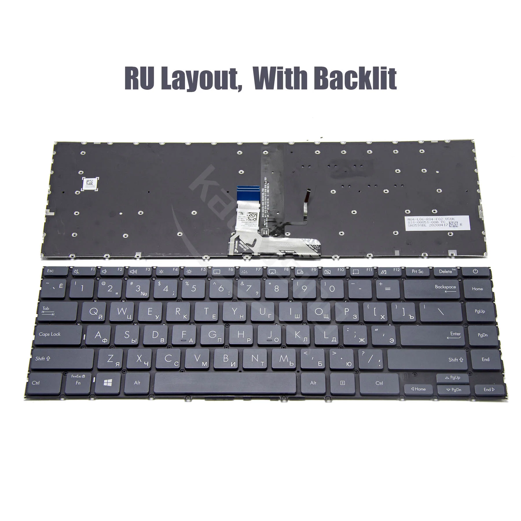 Русская клавиатура US для Asus ZenBook 14 UX425 UX425J UX425JA UX425E UX425EA U4700 UM425 UM425I UM425IA UM425QA с