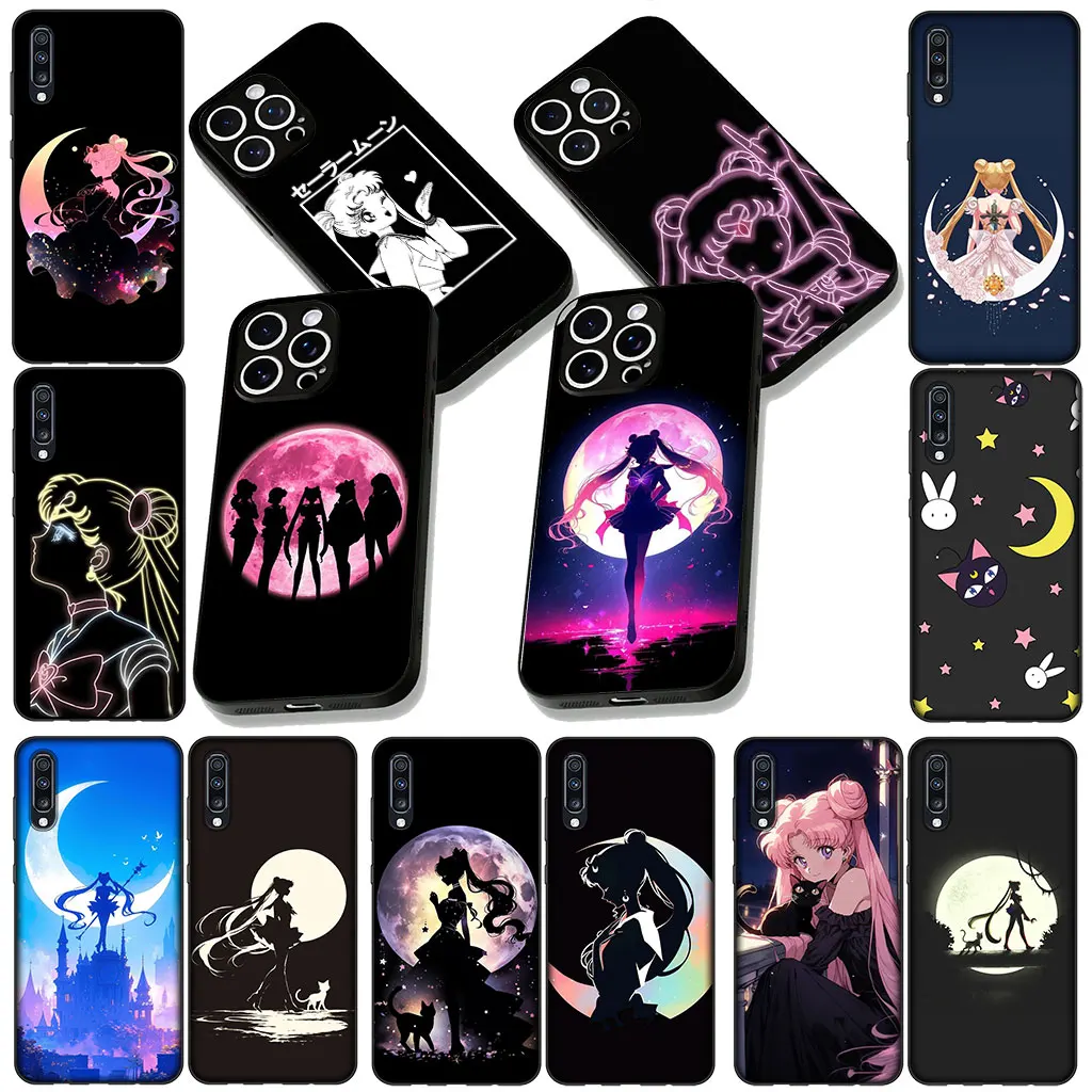 Фото Мягкий чехол для Samsung Galaxy S25 S24 S23 FE Plus Ultra S7 Edge A16 A15 5G S25+ с принтом Lovely S-Sailors Poster Moon №5