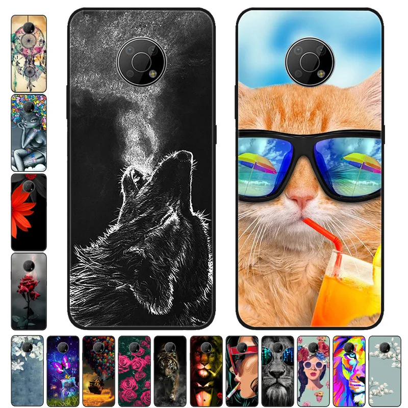 

For Nokia G300 Case TA-1374 Silicone Soft Lion Wolf Phone Cover for Nokia G300 G 300 Case NokiaG300 TPU Black Funda Coque