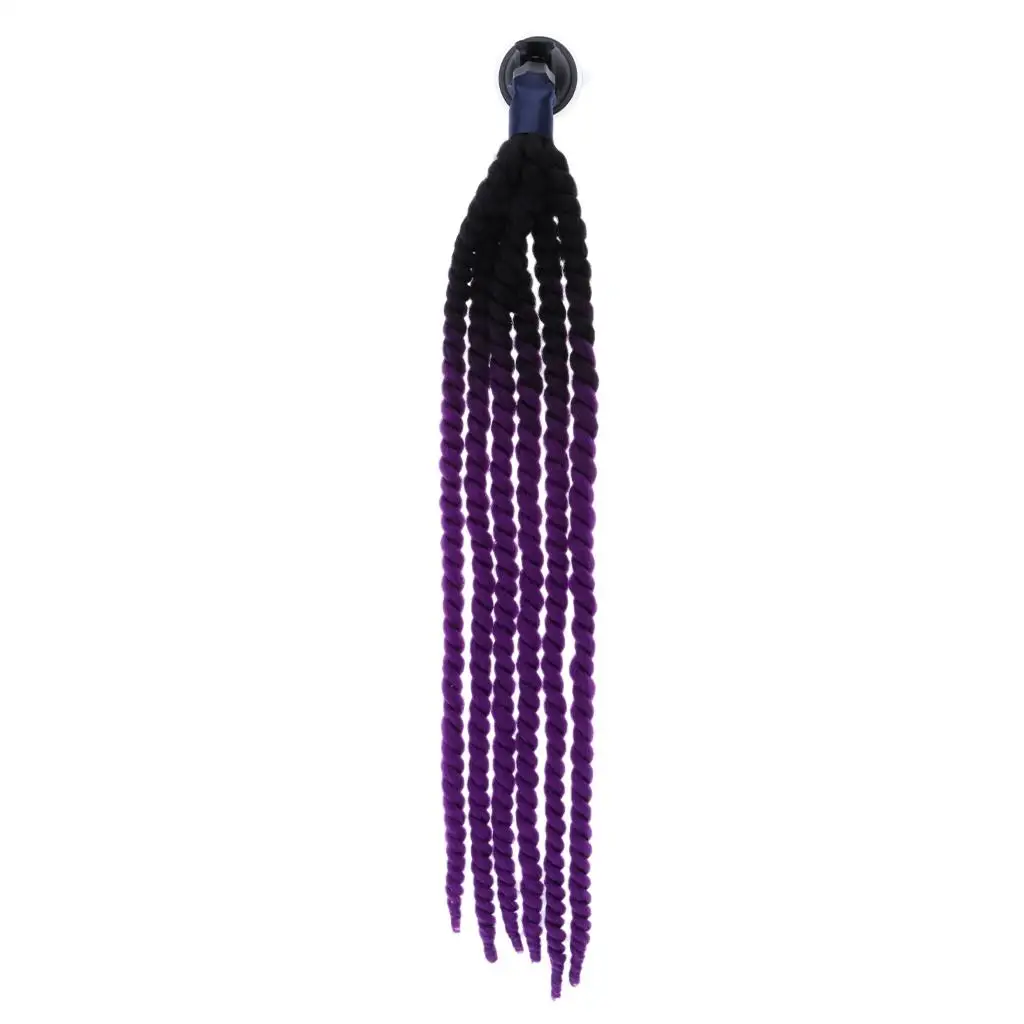 

Helmet Hair Pigtail Purple Gradient Ramp Helmet Braids Ponytail Motorcycle