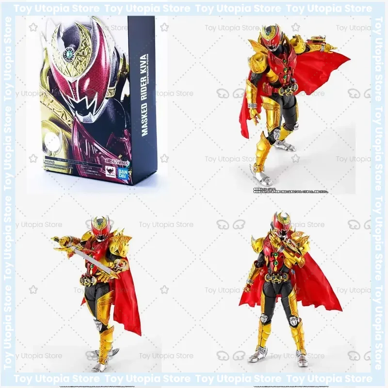 Фото В наличии Оригинальная фигурка SHF Bandai Bone Sculpture Real Kamen Rider Kiva Demon King Form, модель, игрушка-фигурка №1