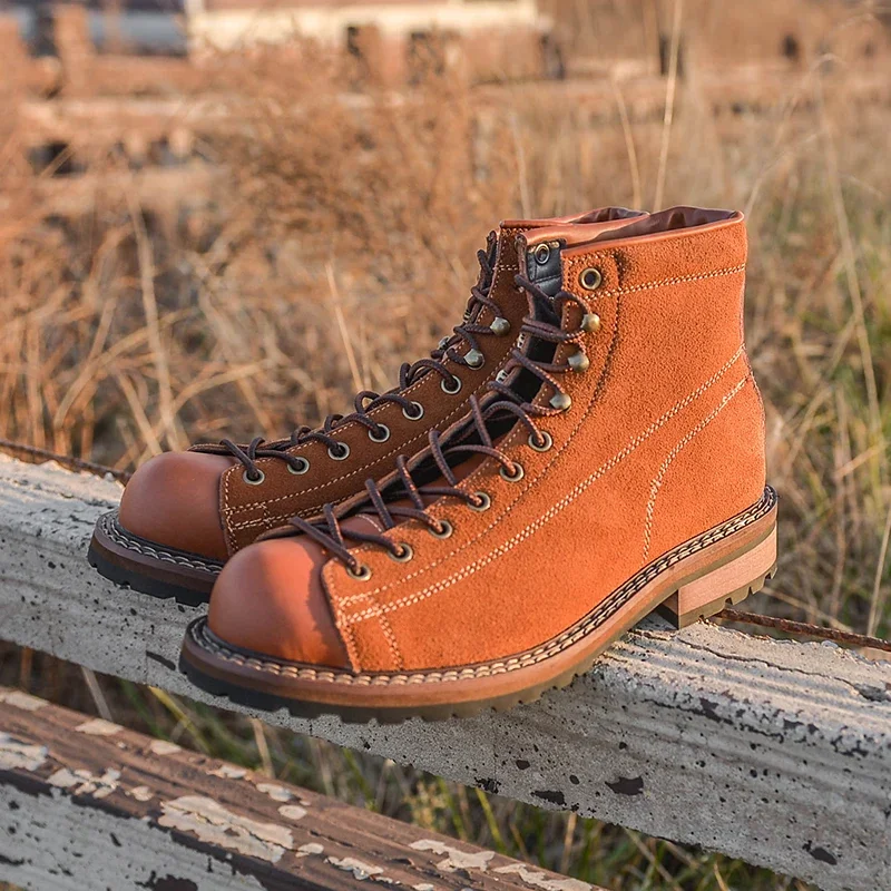Новая мужская обувь высокого качества винтажные повседневные ботильоны из