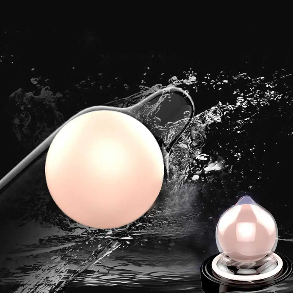 1 комплект ультратонких презервативов с большими шариками из бисера для мужчин