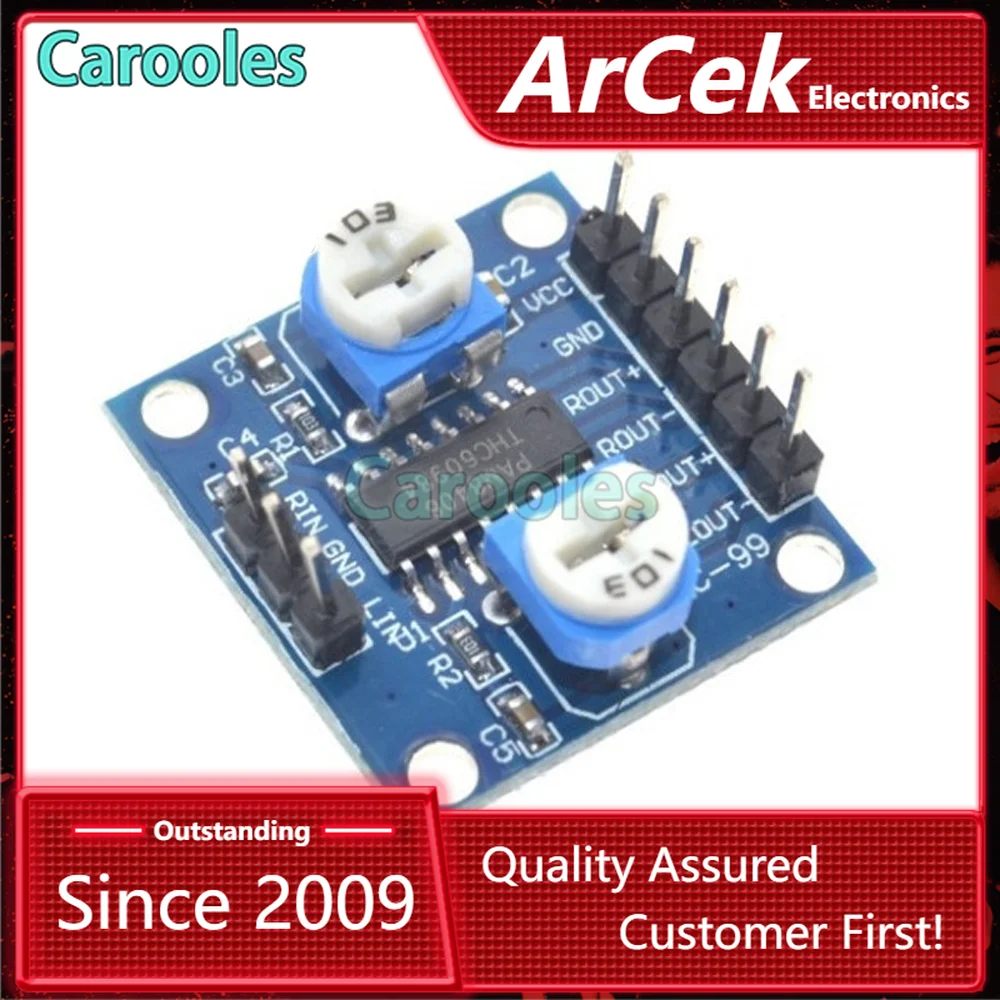 

New Pam8406 Digital Amplifier Board With Volume Potentiometer 5wx2 Stereo