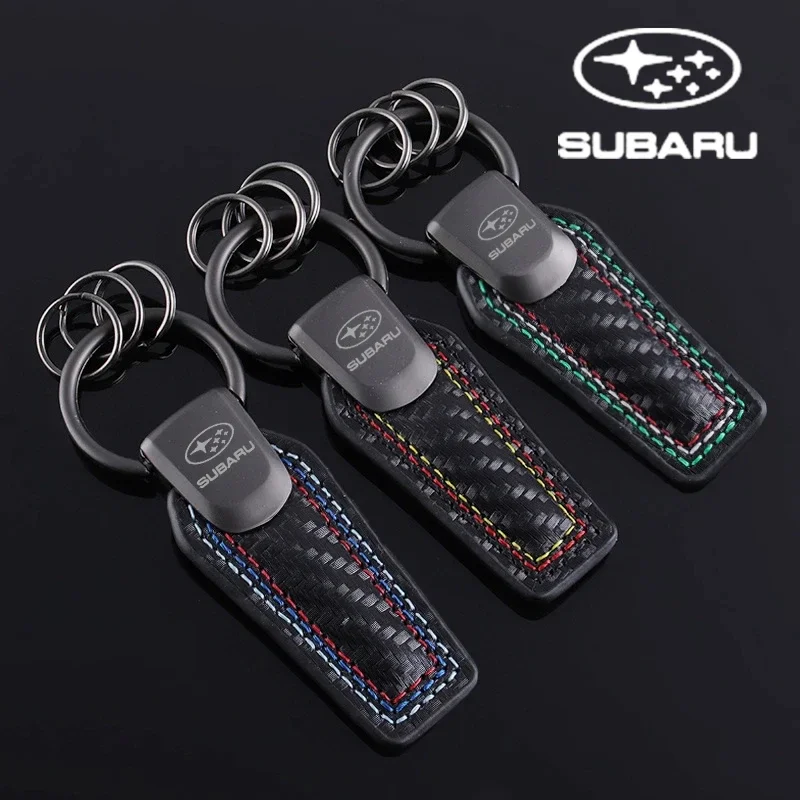 Кожаный брелок для ключей держатель Subaru ASCENT BRZ Crosstrek Exiga FORESTER IMPREZA LEGACY LEVORG OUTBACK STI