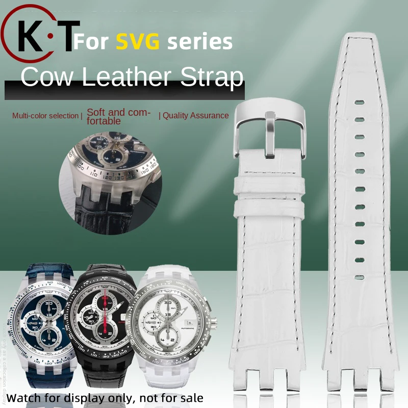 Фото Ремешок 22 мм для браслета Swatch, ремешок SVGK403 SVG407, аксессуары SVGB400 402 SVG408, мужской ремень для часов из коровьей кожи, инструменты №1