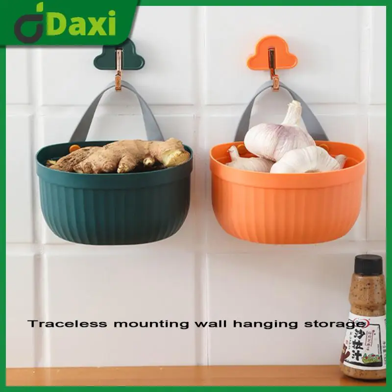 

High Quality Storage Basket Multifunctional Wall Hanging Hanging Rack Scallion Ginger And Garlic Vegetable Basket Storage Box