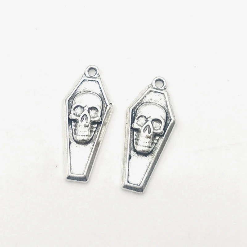 10 шт 31x15 мм гроб череп Готический сплав тибетские Подвески антикварное