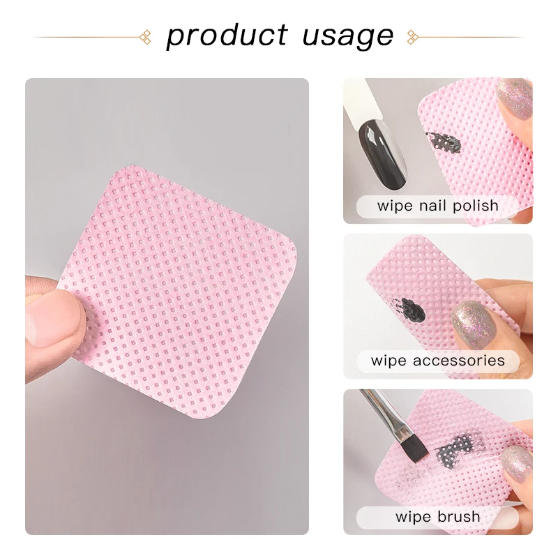 500/200 шт. безворсовые салфетки для снятия лака ногтей |