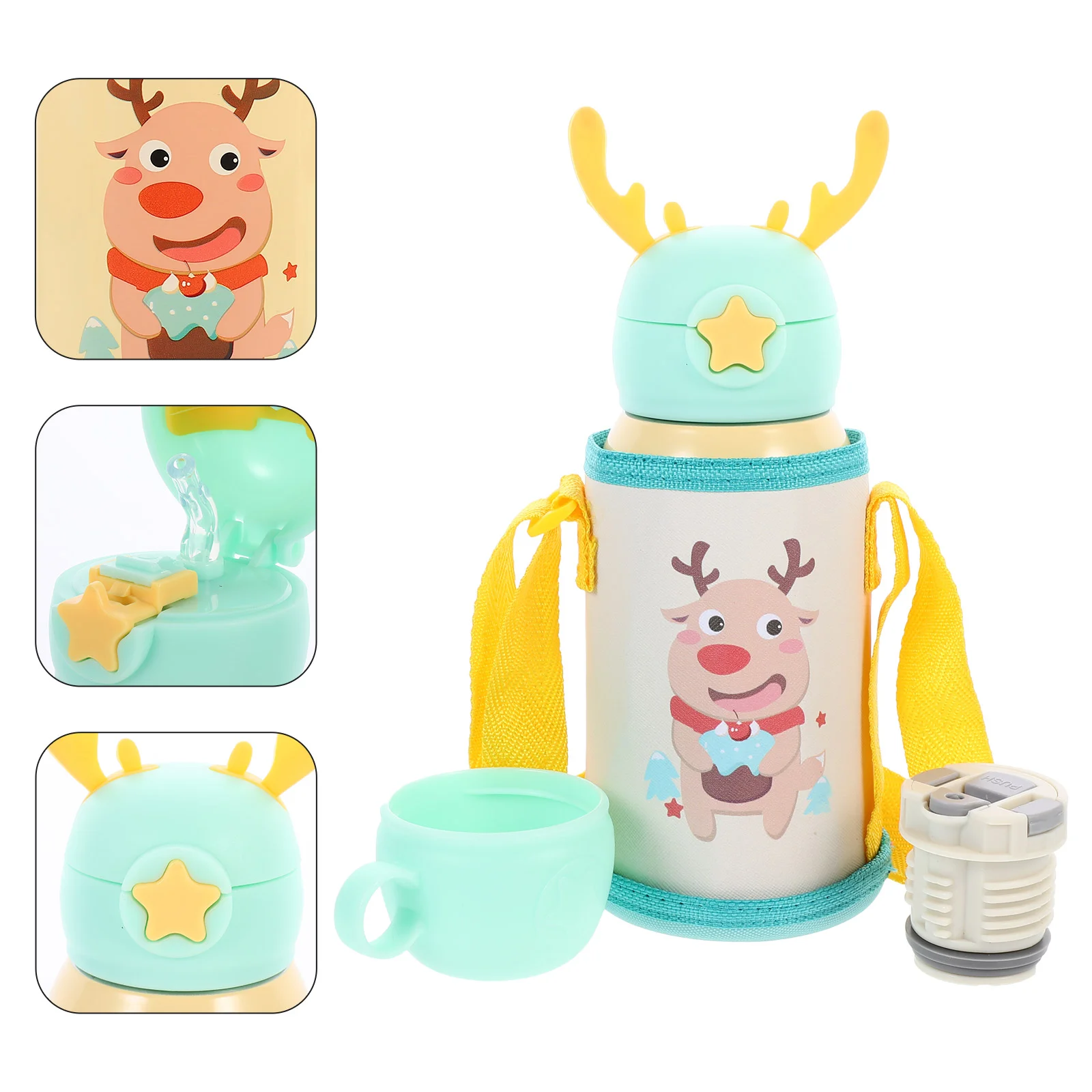 

Stainless Steel Mug Stainless Steel Water Jug Children Insulation Cup Insulated Water Cup Cup Elk Stainless Antler Water bottle