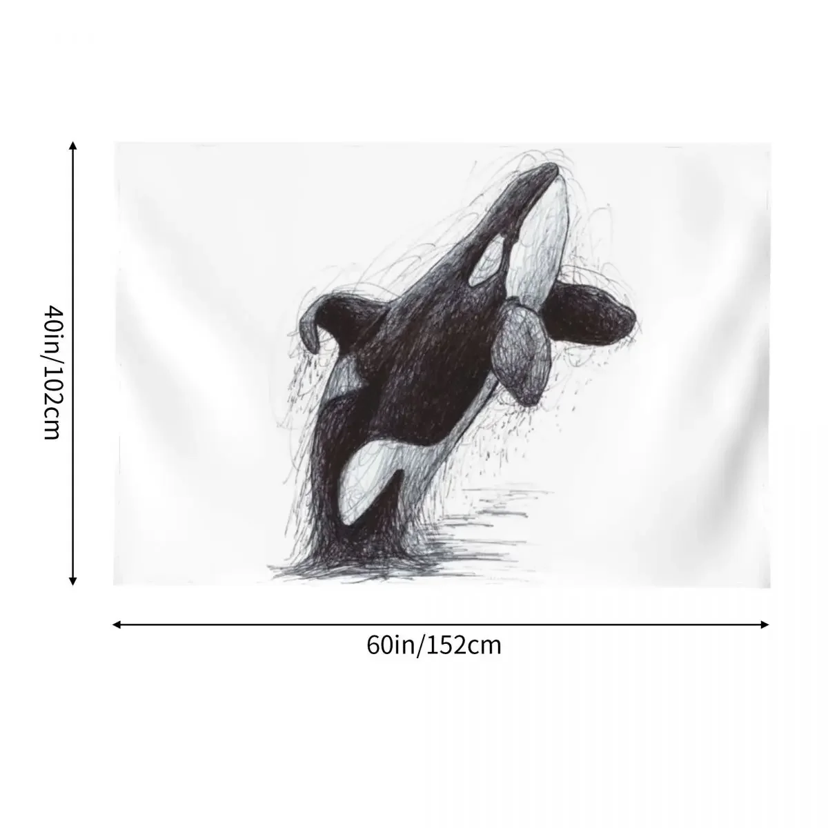 Гобелен Ulises the Killer Whale Scribble