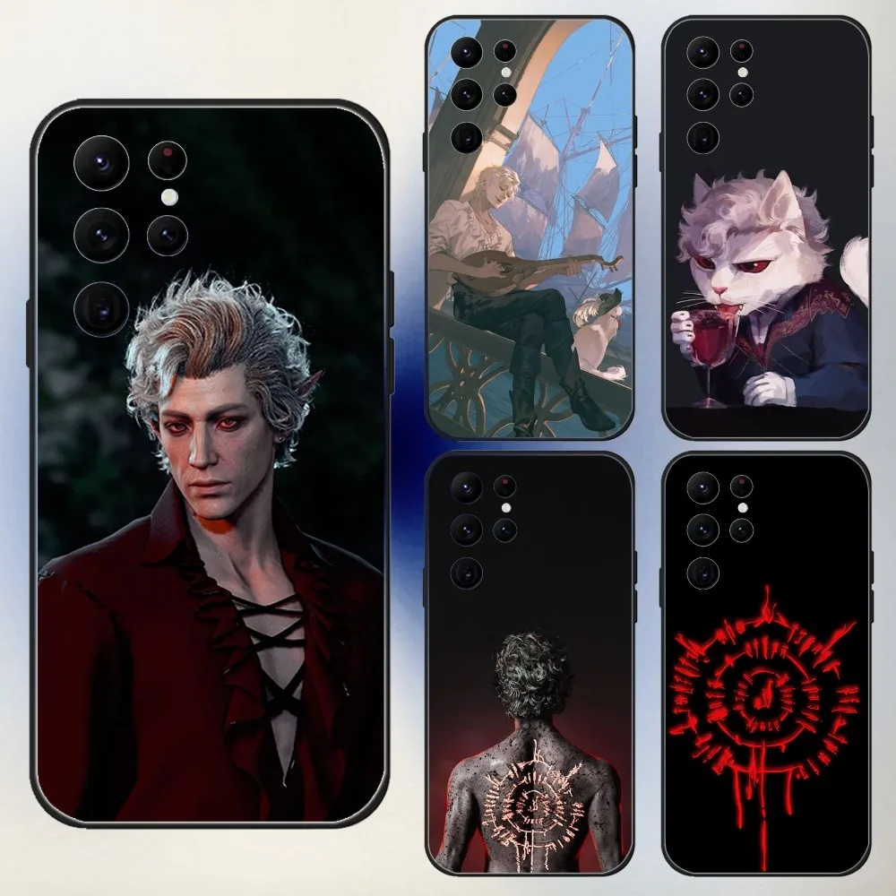 Чехол для телефона Astarion B-Baldurs-S G-Gate 3 Samsung S24 23 22 30 21 10 9 Ultra Plus Lite FE 5G черный мягкий