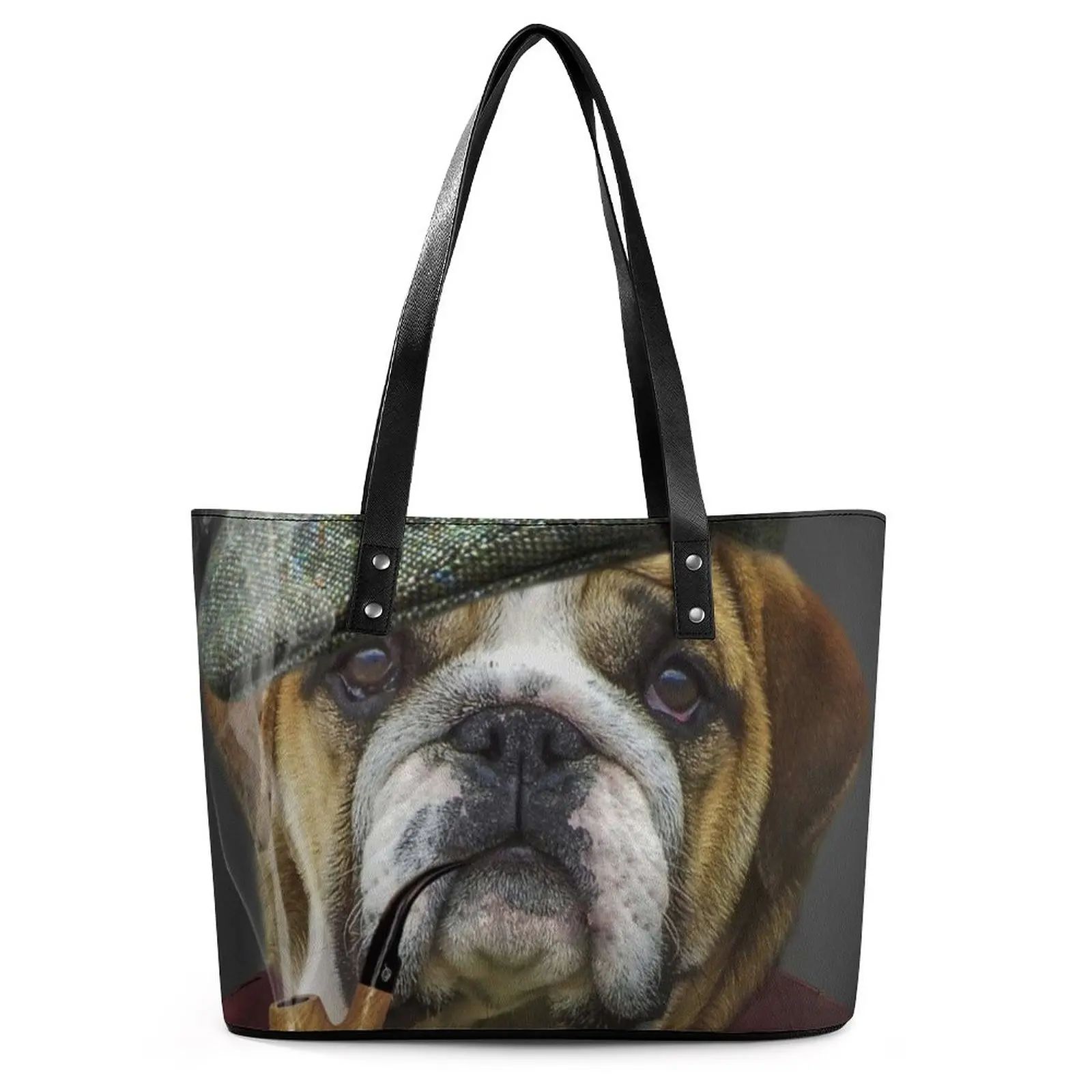 

Сумки в виде французского бульдога на английском языке, сумка через плечо в виде животного Y2k, Офисная Сумка-тоут из искусственной кожи, женс...