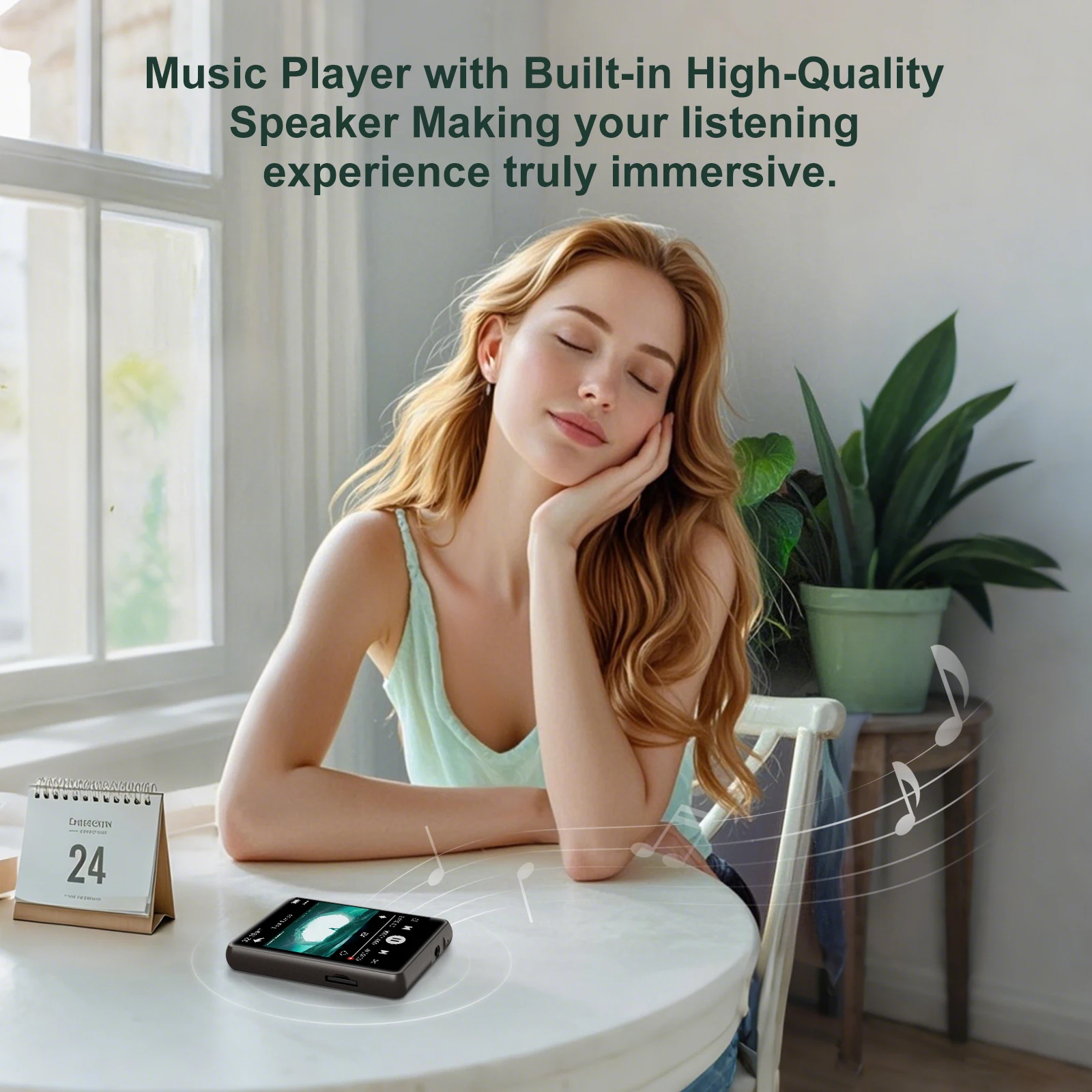 MP3-плеер на 64 ГБ, портативный цифровой музыкальный плеер с Bluetooth 5.3, 2,4-дюймовым сенсорным экраном, динамиком, FM-радио и функцией записи. (art.: 3920da574de32) - 3920da574de32