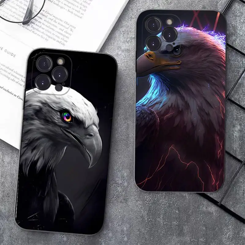 

eagle Phone Case For iPhone 13 Pro MAX 14 11 12 Mini X XS XR 6 7 8 Plus SE 2020 Soft TPU Cover