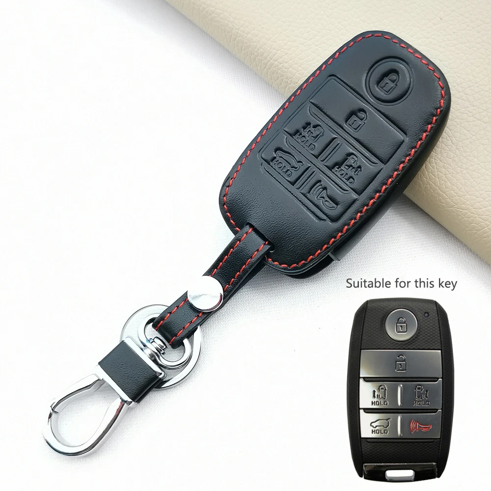 

Чехол для ключей из натуральной кожи, чехол для Kia Sedona/Grad/Carnival/Sorento L580, 2/3/46 кнопки, смарт-пульт дистанционного управления, аксессуары для ключей