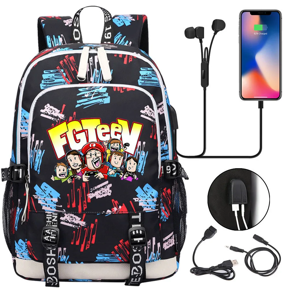Student Usb Charging Laptop Bags Boys Girls Daily Travel Bac