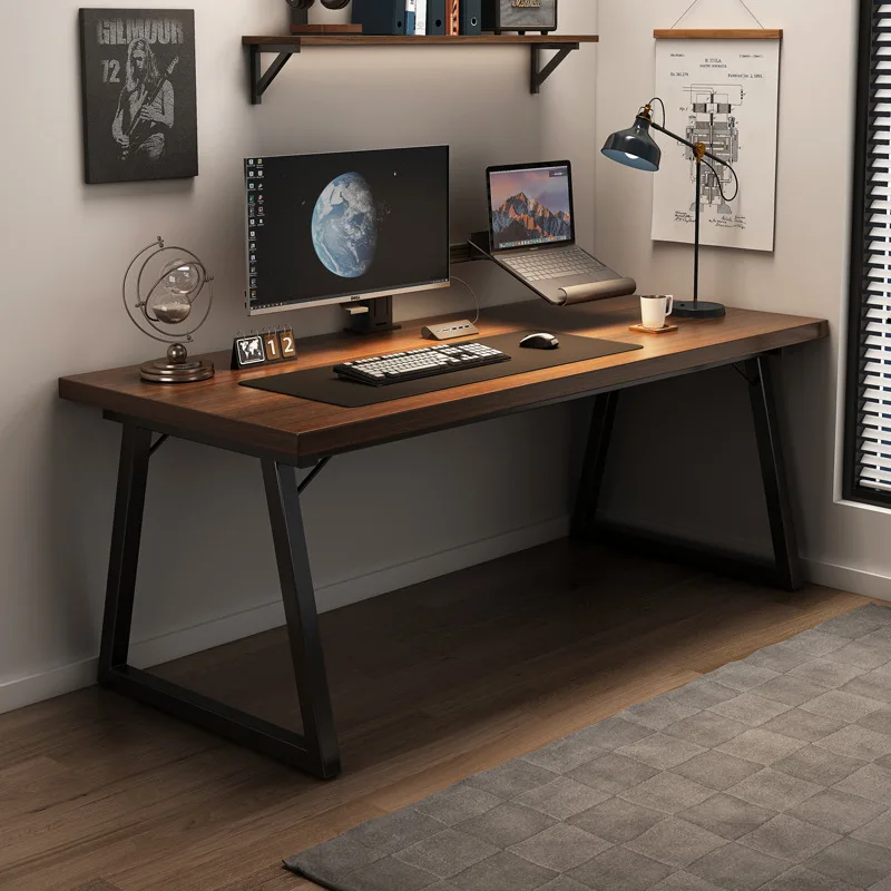 

Aoliviya Sh New Solid Wood Computer Desk Desktop Office Table Simple Modern Home Writing Desk Light Luxury Double Table Loft Lon