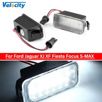 2pcs led number license plate white light for ford jaguar xj fiesta focus s max grand c max mondeo kuga galaxy canbus no error