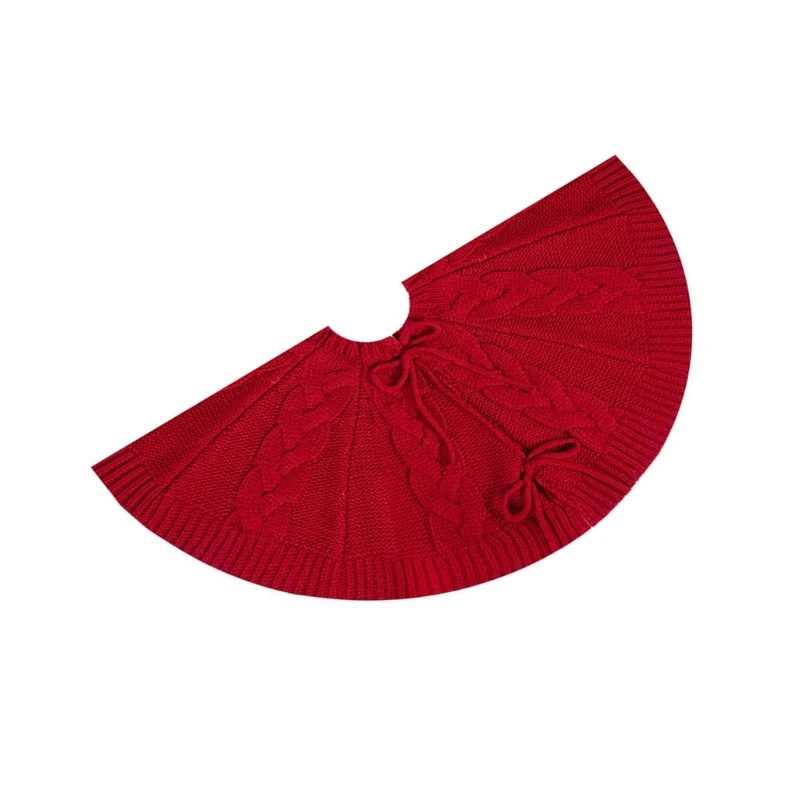 Праздничное вязаное елочное платье стильный праздничный аксессуар для