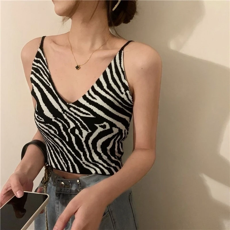 

Knitting Tops for Women Tank Top Streetwear Club & Sexy CropTop Cropped Beachwear Summer Underwear INS Fashion Lingerie