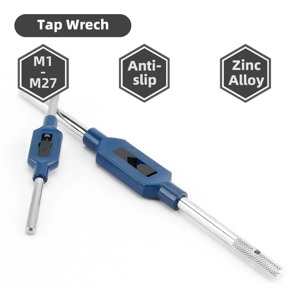 M1-M27 Adjustable Tap Wrench Hand Tool Tap Holder Thread Tap Drill Spanner Mechanical Workshop Tools For Metalworking