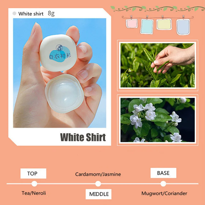 

1PC Solid Balm Mild Long Lasting Aroma Deodorant Fragrance Body Antiperspirant Portable Case Solid Perfume Fragrances Women Men