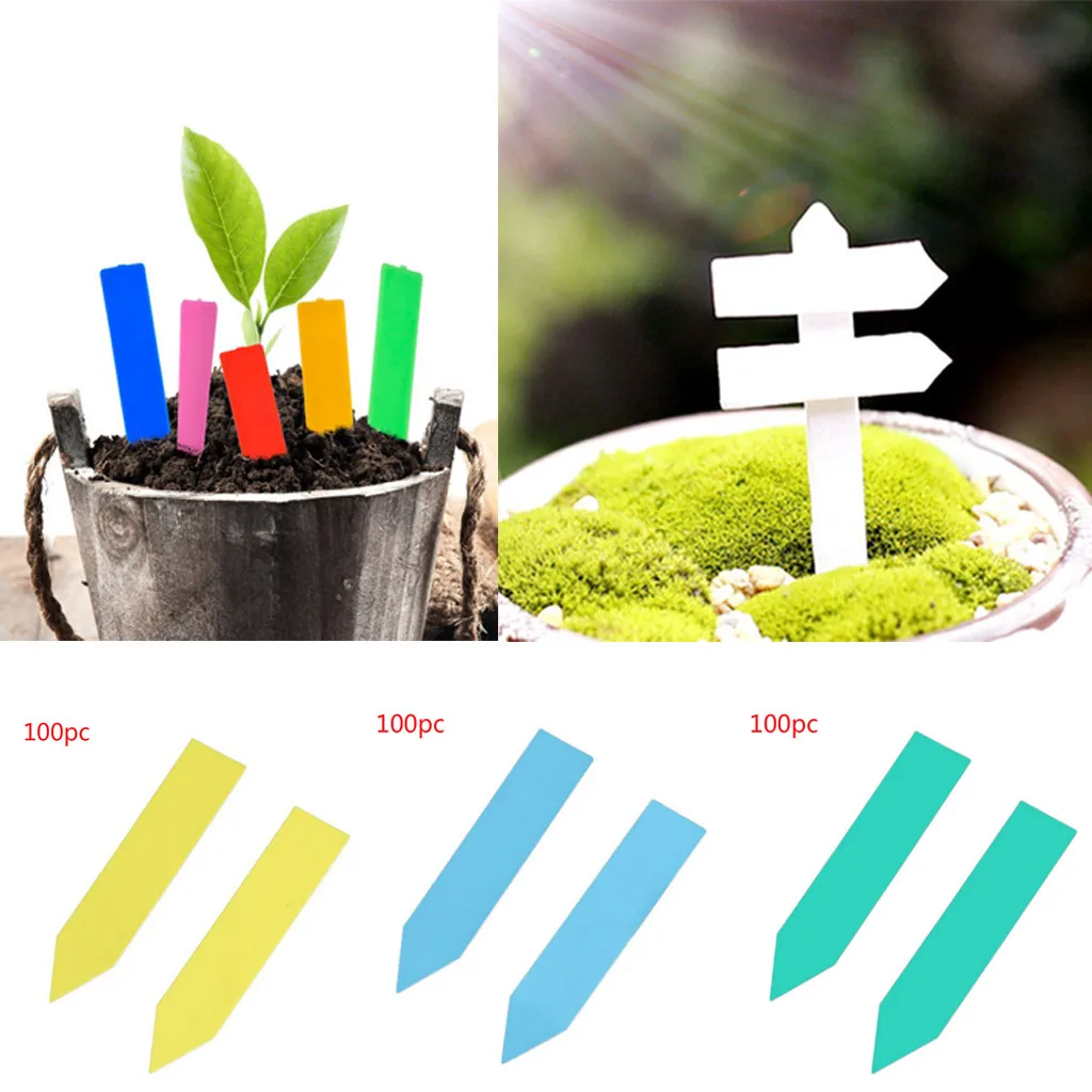 

100 Pcs Plastic Plant Seed Labels Pot Marker Nursery Garden Stake Tags 5cm X1cm Plant Name Marking Garden Supplies