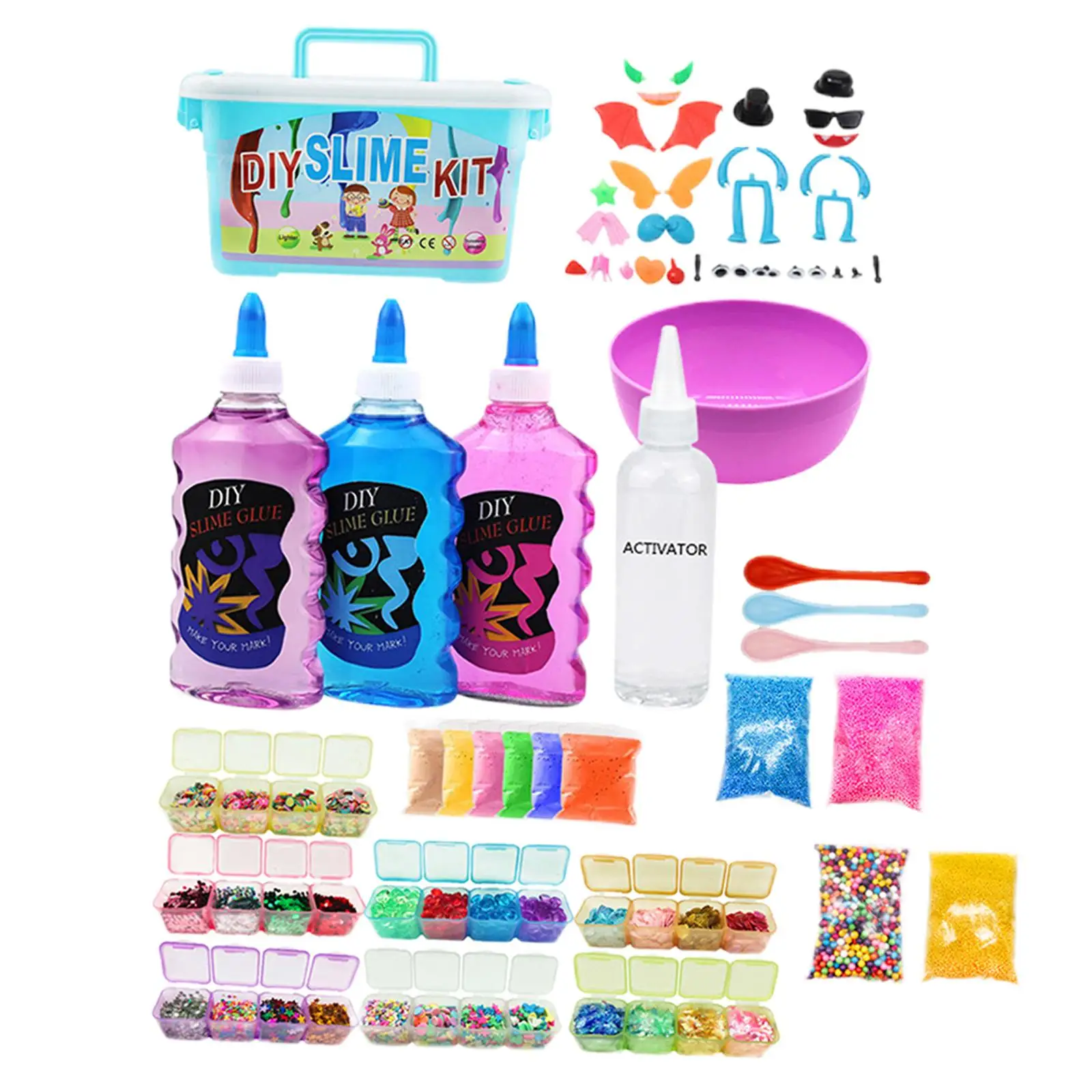 

Creative Slime Toy Kit Accessories Clay Soft Play Present Polymer Stress Relief DIY for Christmas Gift Children Learning Kids