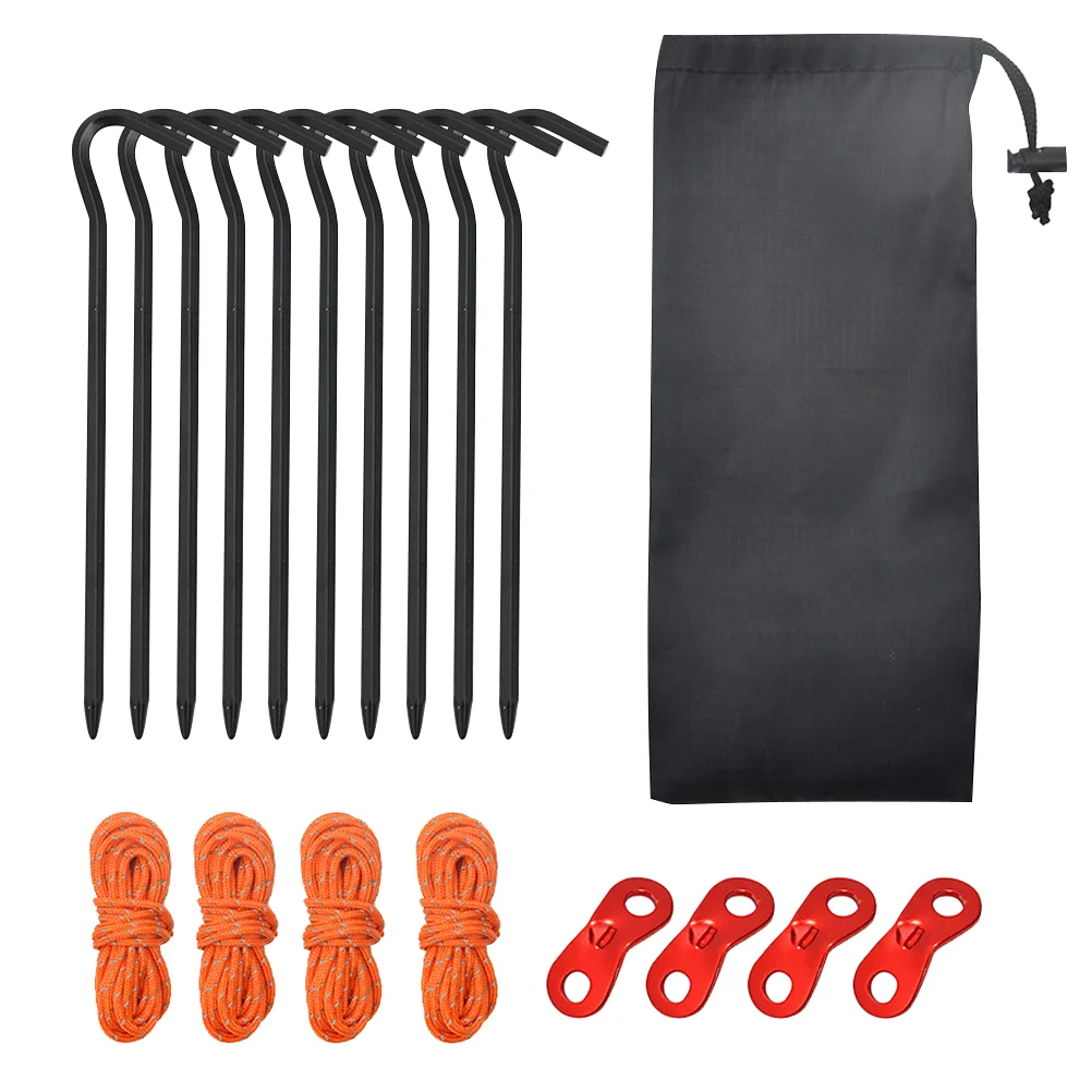 1 Set Outdoor Tent Peg Tent Pegs With Buckle Awning Fixing Kit Portable Tent Stake for Outdoors Home Tent