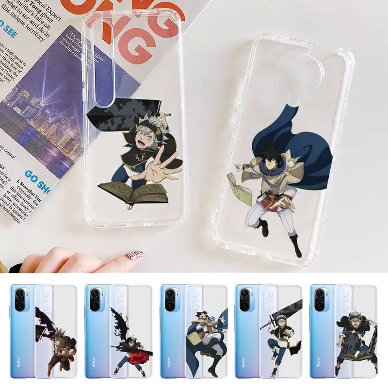 

YNDFCNB Black Clover Phone Case for Samsung A51 A52 A71 A12 for Redmi 7 9 9A for Huawei Honor8X 10i Clear Case