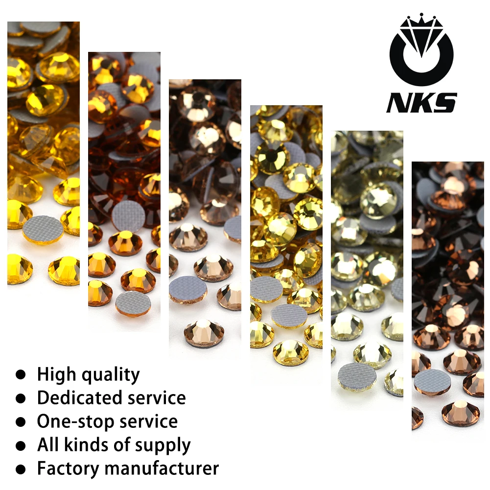 NKS Hot Fix Crystals Rhinestones High Quality DIY Craft Supplies Flatback Decorative Crystals Crafts For Clothes Rhinestones