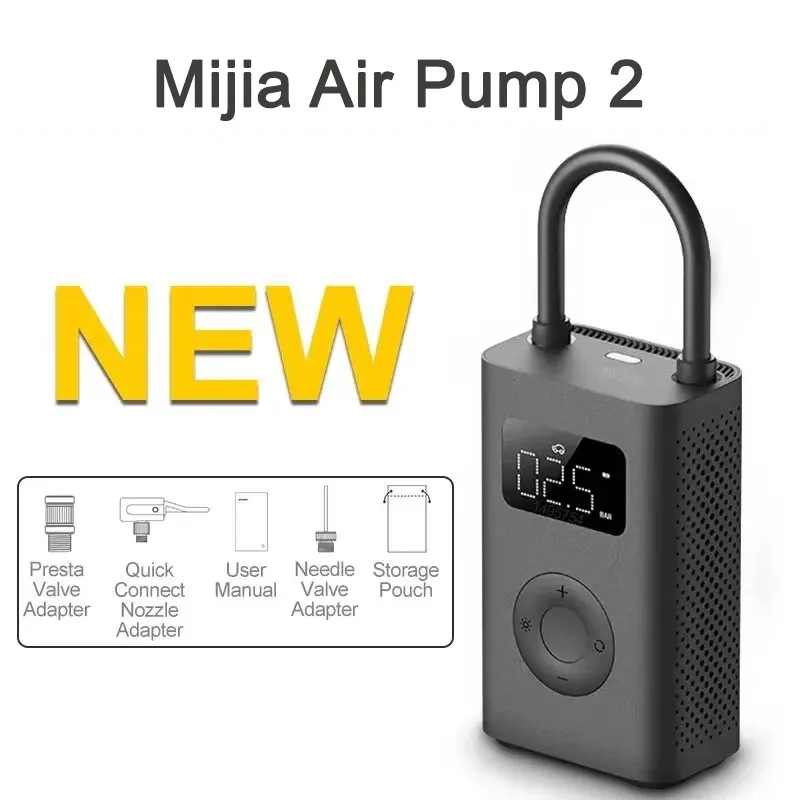

Портативный Электрический Воздушный Насос Xiaomi MIJIA 150PSI С Увеличенной Скоростью На 25%, Type-C, LED